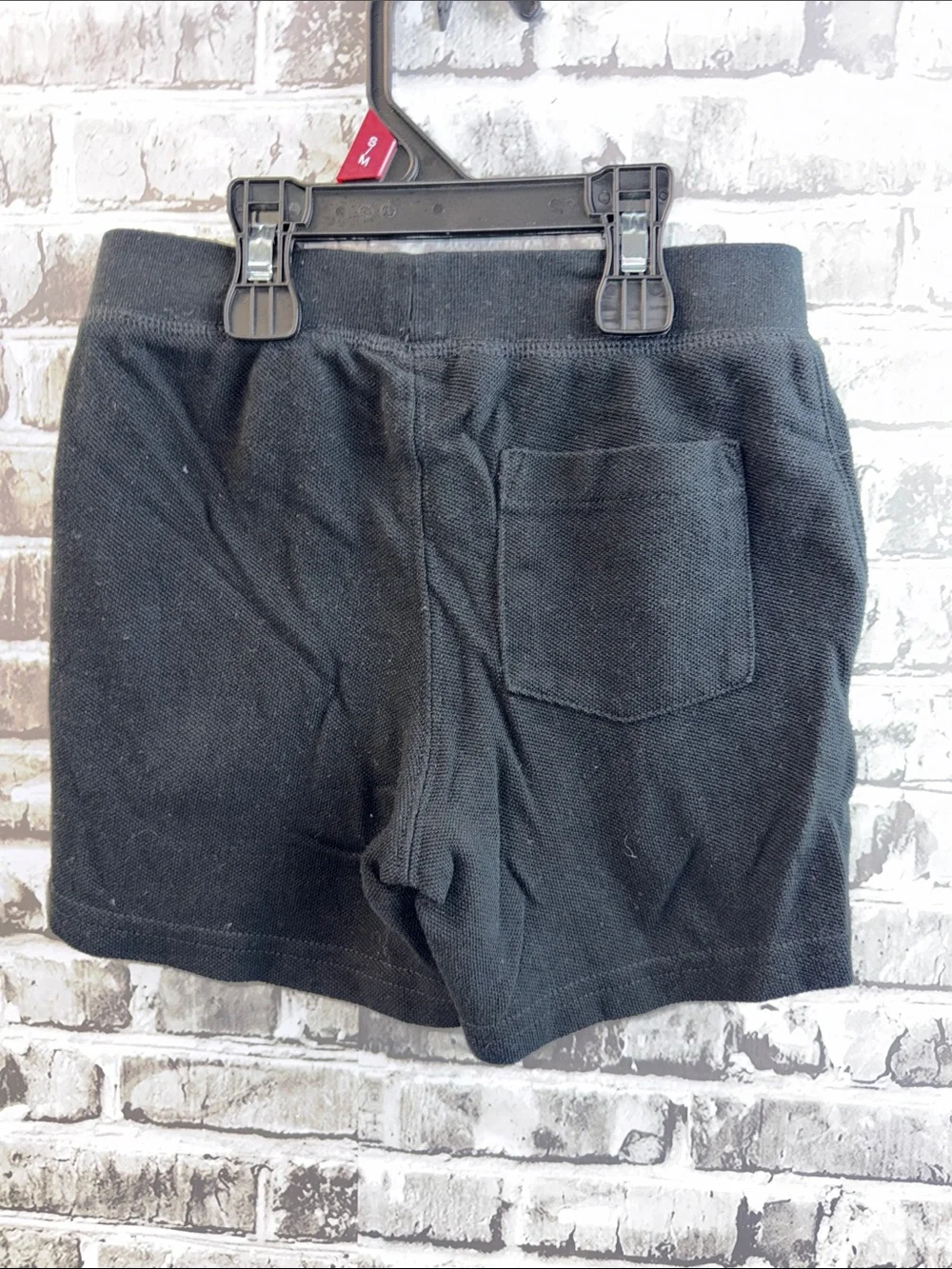Ralph Lauren Black Pique Polo Shorts with White Pony